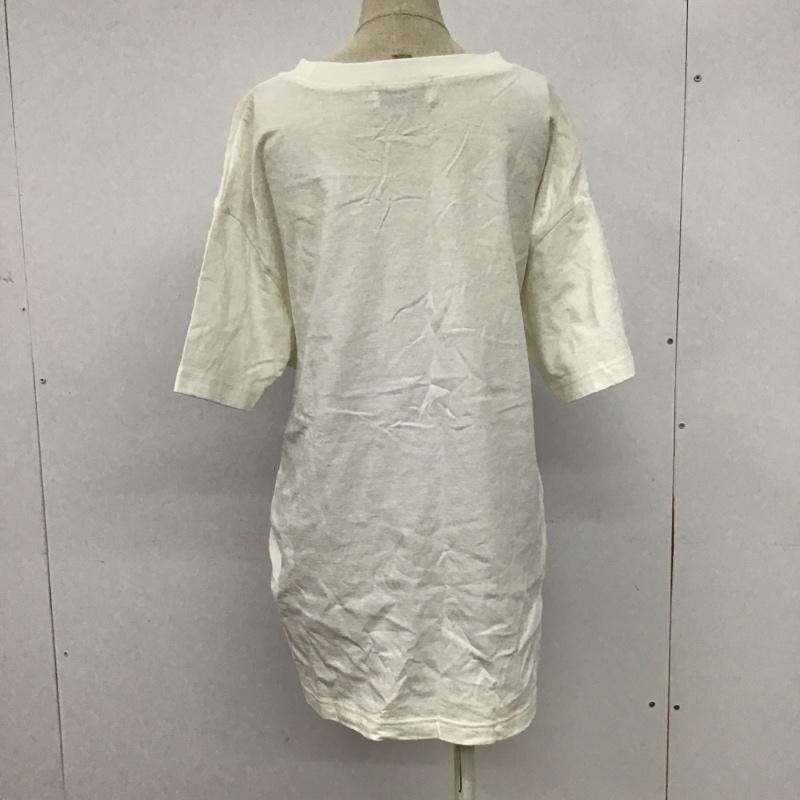 アズールバイマウジー AZUL BY MOUSSY Tシャツ 半袖 250ESM80-221D WAIST BELT BIG TEE ウエストベルトビッグTシャツ S 無地 白 / ホワイト / レディース USED 古着 中古 10074347