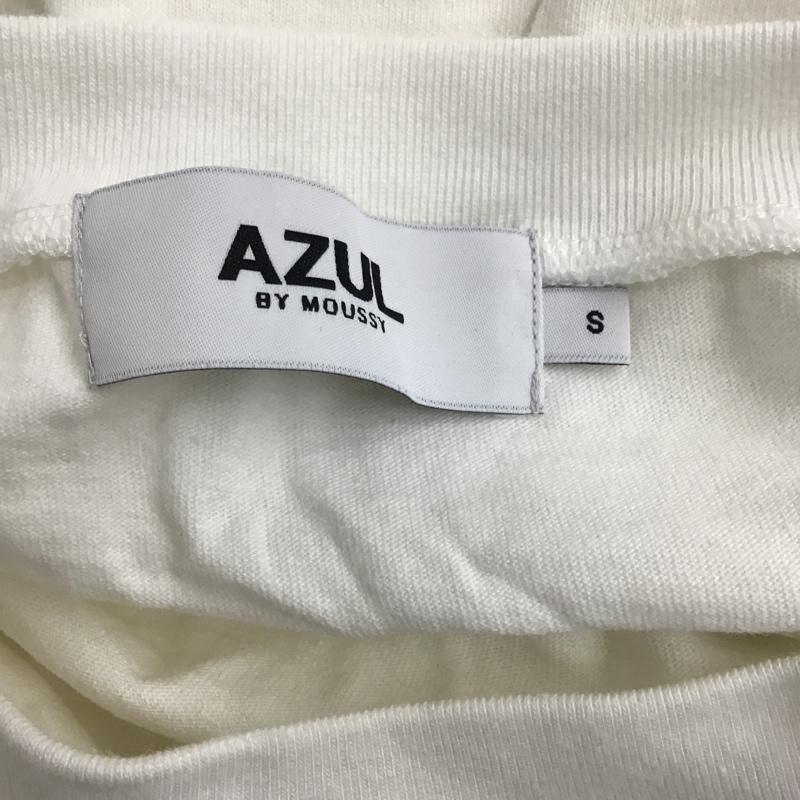 アズールバイマウジー AZUL BY MOUSSY Tシャツ 半袖 250ESM80-221D WAIST BELT BIG TEE ウエストベルトビッグTシャツ S 無地 白 / ホワイト / レディース USED 古着 中古 10074347