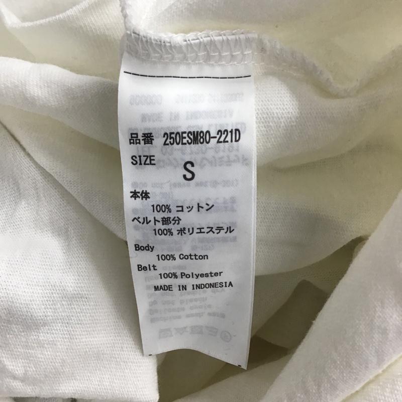 アズールバイマウジー AZUL BY MOUSSY Tシャツ 半袖 250ESM80-221D WAIST BELT BIG TEE ウエストベルトビッグTシャツ S 無地 白 / ホワイト / レディース USED 古着 中古 10074347