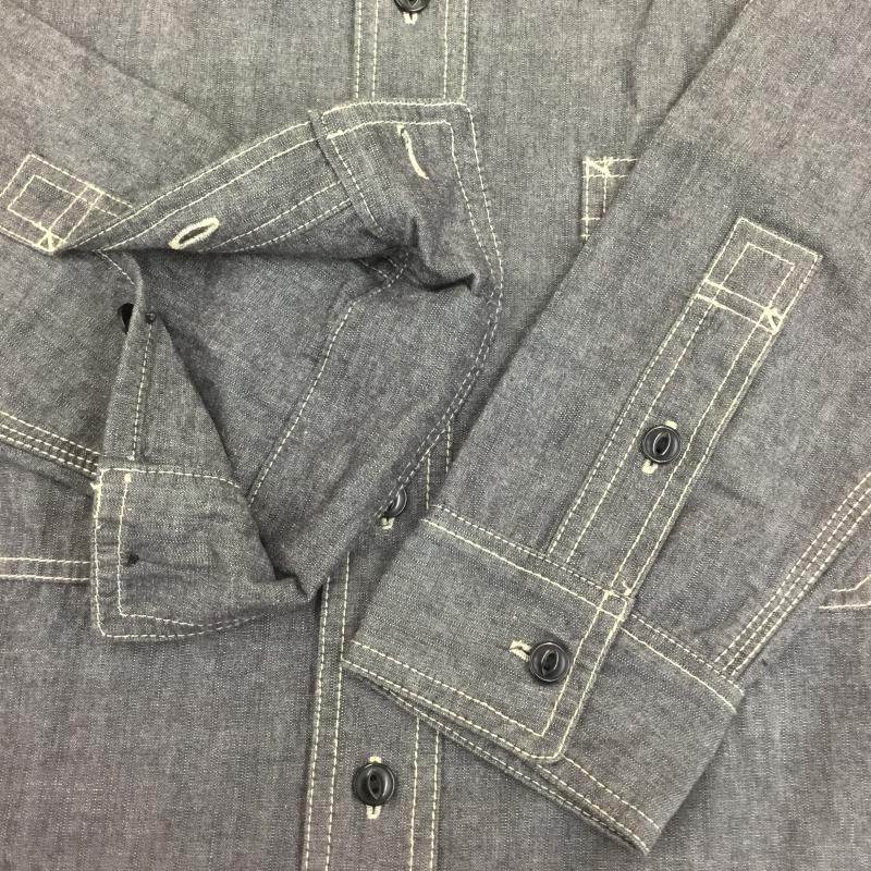 キャブクロージング CABCLOTHING シャツ、ブラウス 長袖 XL 無地 ダークグレー / ダークグレー / メンズ USED 古着 中古 10074358