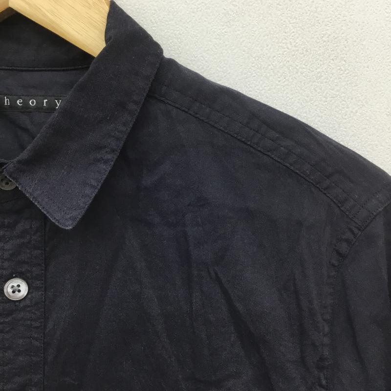 セオリー theory シャツ、ブラウス 長袖 XS 無地 黒 / ブラック / メンズ USED 古着 中古 10074374