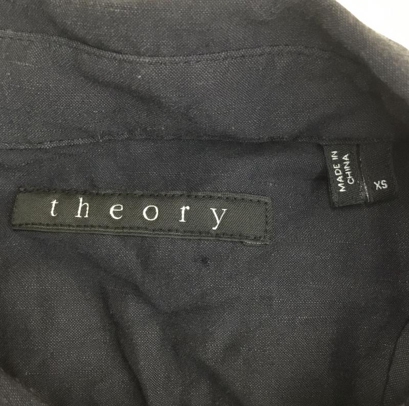 セオリー theory シャツ、ブラウス 長袖 XS 無地 黒 / ブラック / メンズ USED 古着 中古 10074374