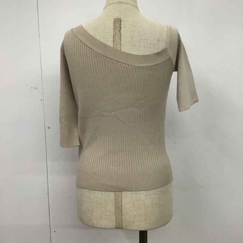 ムルーア MURUA ニット、セーター 半袖 フロントボタンアシメニット 012012603301 FREE 無地 ベージュ / ベージュ / レディース USED 古着 中古 10074411
