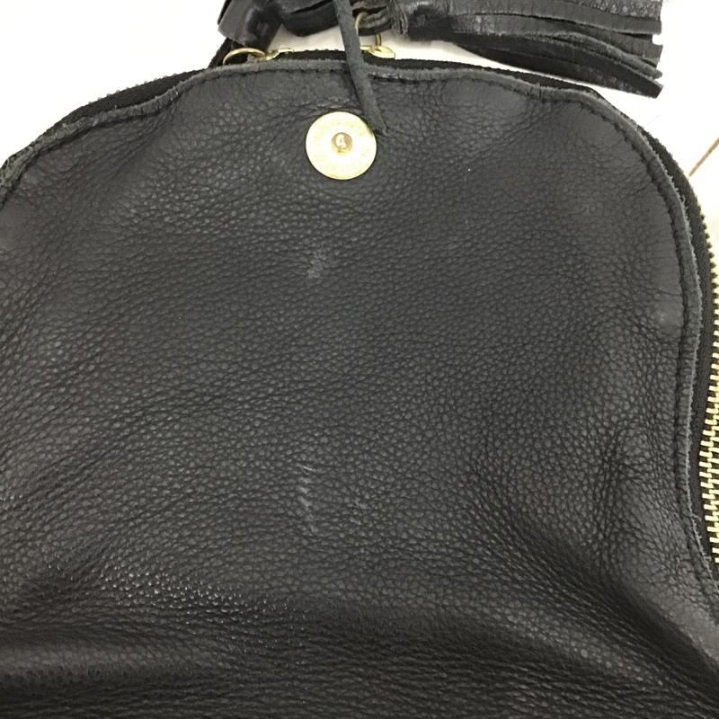 フリークスストア FREAK'S STORE ハンドバッグ ハンドバッグ ショルダー 2WAY フリンジ 無地 黒 / ブラック / X 金 / ゴールド / レディース USED 古着 中古 10074471