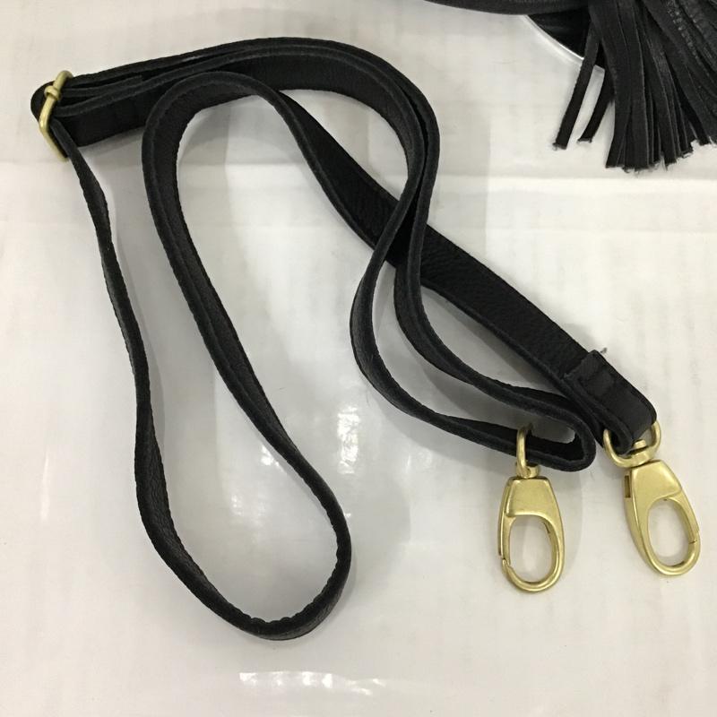 フリークスストア FREAK'S STORE ハンドバッグ ハンドバッグ ショルダー 2WAY フリンジ 無地 黒 / ブラック / X 金 / ゴールド / レディース USED 古着 中古 10074471