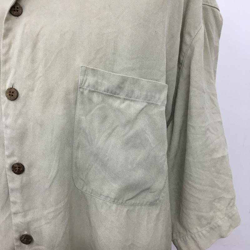 トミーバハマ Tommy Bahama シャツ、ブラウス 半袖 L 無地 ベージュ / ベージュ / メンズ USED 古着 中古 10074482