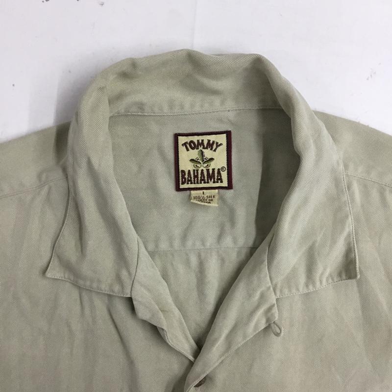 トミーバハマ Tommy Bahama シャツ、ブラウス 半袖 L 無地 ベージュ / ベージュ / メンズ USED 古着 中古 10074482