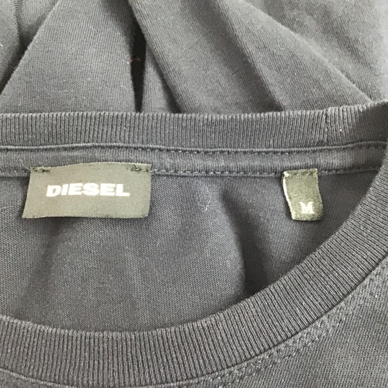 ディーゼル DIESEL Tシャツ 半袖 M プリント 紺 / ネイビー / メンズ USED 古着 中古 10074548