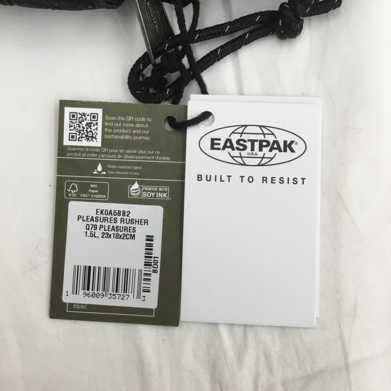 プレジャー PLEASURES ショルダーバッグ ショルダーバッグ EASTPAK 転写プリント コラボ タグ付 FREE 総柄 黒 / ブラック / メンズ USED 古着 中古 10074671