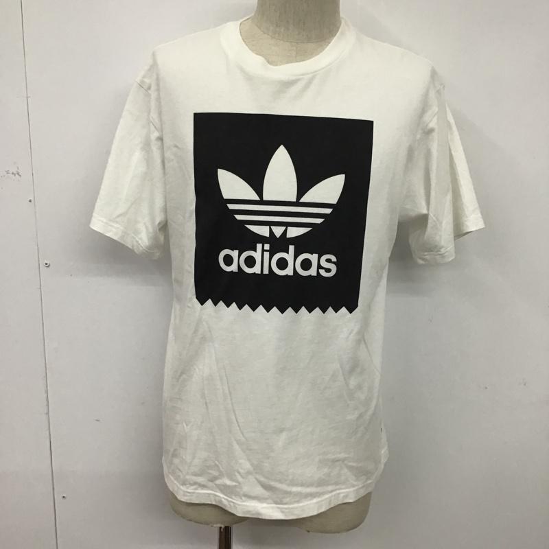 アディダス adidas Tシャツ 半袖 L プリント 白 / ホワイト / メンズ USED 古着 中古 10074707