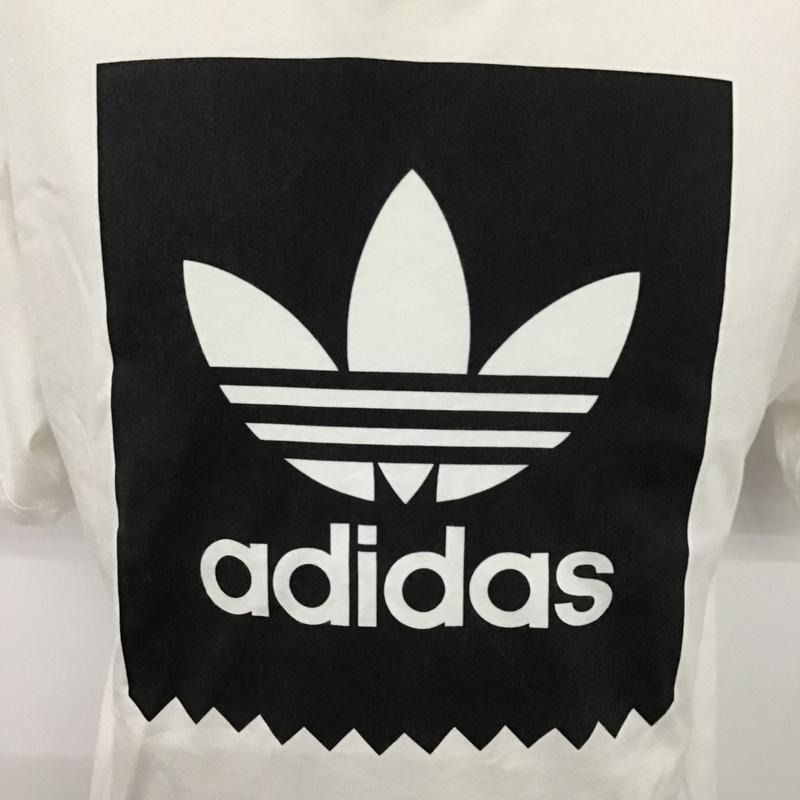 アディダス adidas Tシャツ 半袖 L プリント 白 / ホワイト / メンズ USED 古着 中古 10074707
