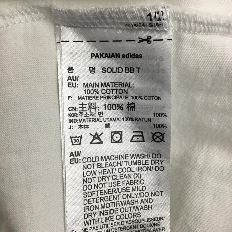 アディダス adidas Tシャツ 半袖 L プリント 白 / ホワイト / メンズ USED 古着 中古 10074707