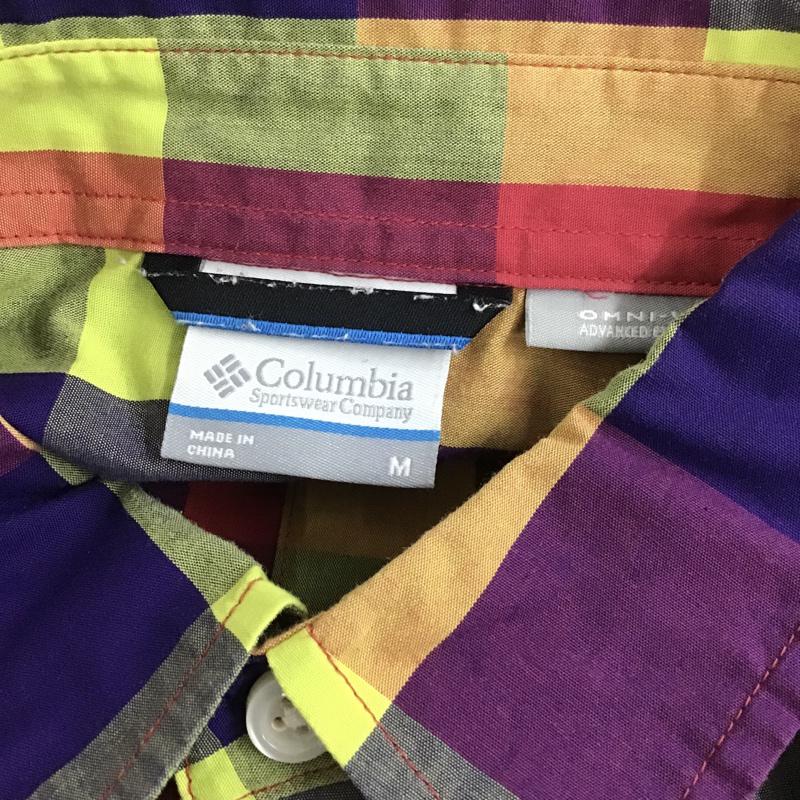 コロンビア Columbia シャツ、ブラウス 半袖 チェックシャツ M チェック マルチカラー / マルチカラー / メンズ USED 古着 中古 10074712