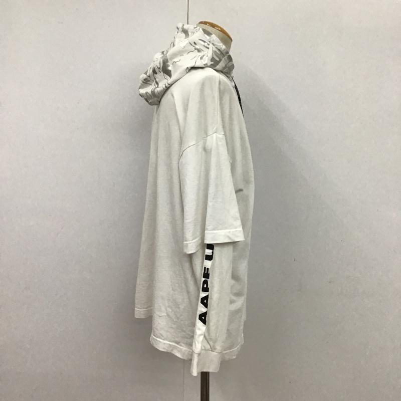 エーエイプバイアベイシングエイプ AAPE BY A BATHING APE パーカー 長袖 L プリント 白 / ホワイト / メンズ USED 古着 中古 10074768