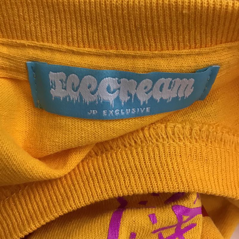 アイスクリーム ICECREAM Tシャツ 半袖 M プリント 黄 / イエロー / メンズ USED 古着 中古 10074870