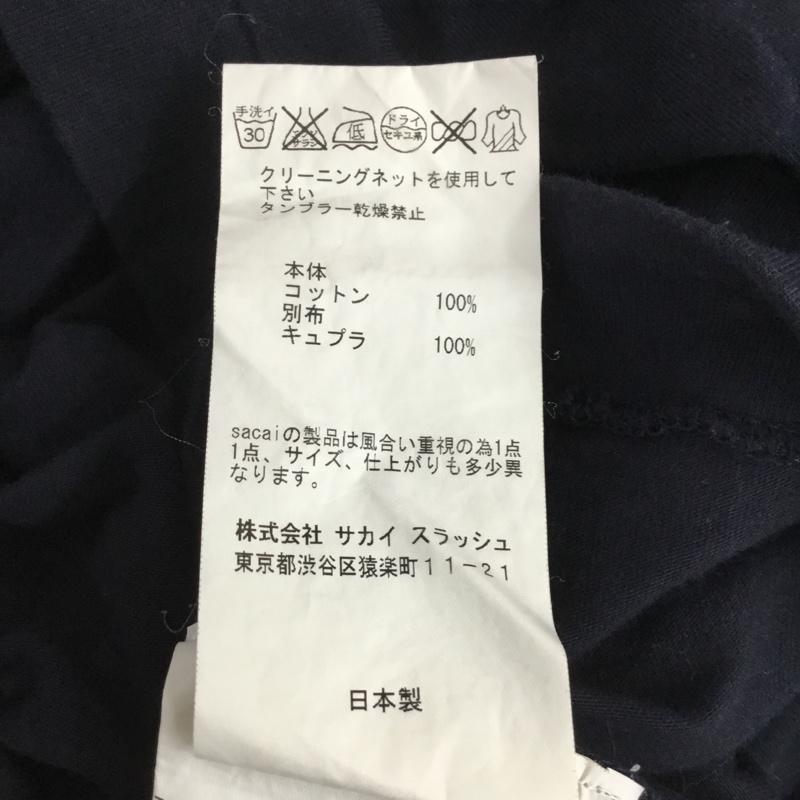 サカイ Sacai Tシャツ 半袖 2 無地 紺 / ネイビー / メンズ USED 古着 中古 10074980