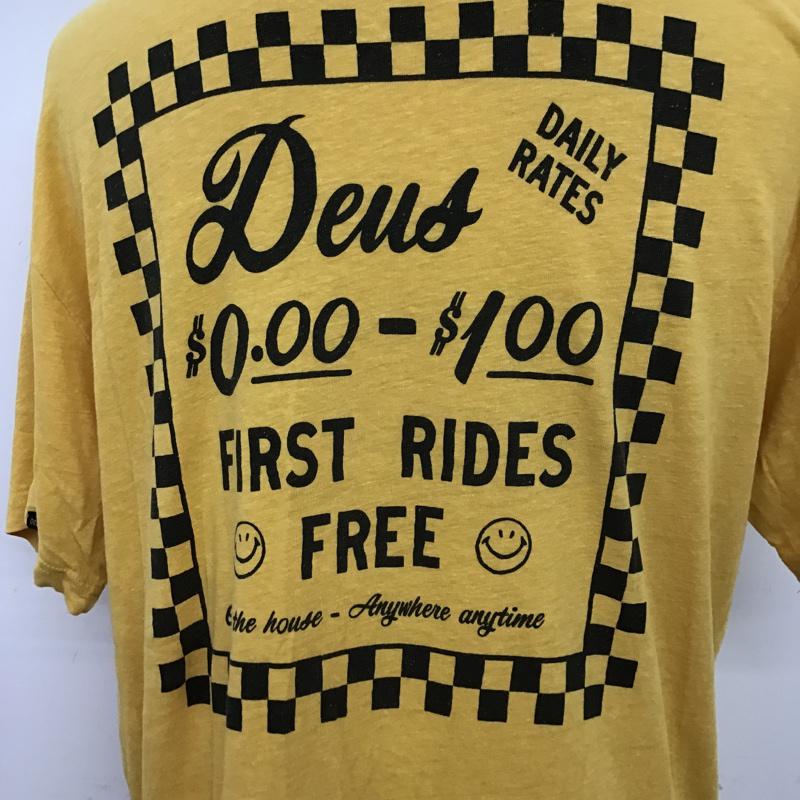 デウスエクスマキナ DEUS EX MACHINA Tシャツ 半袖 M ロゴ、文字 黄 / イエロー / メンズ USED 古着 中古 10075002