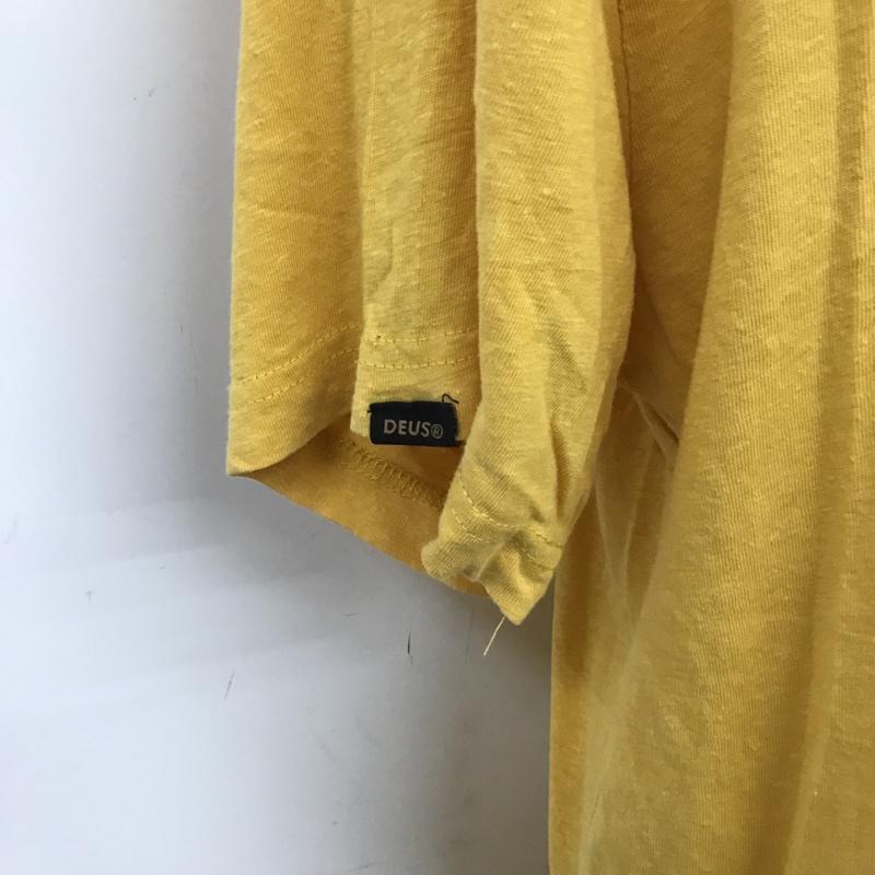 デウスエクスマキナ DEUS EX MACHINA Tシャツ 半袖 M ロゴ、文字 黄 / イエロー / メンズ USED 古着 中古 10075002