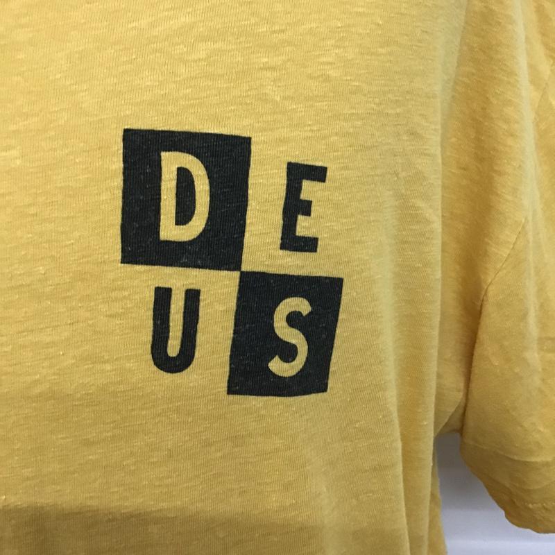 デウスエクスマキナ DEUS EX MACHINA Tシャツ 半袖 M ロゴ、文字 黄 / イエロー / メンズ USED 古着 中古 10075002