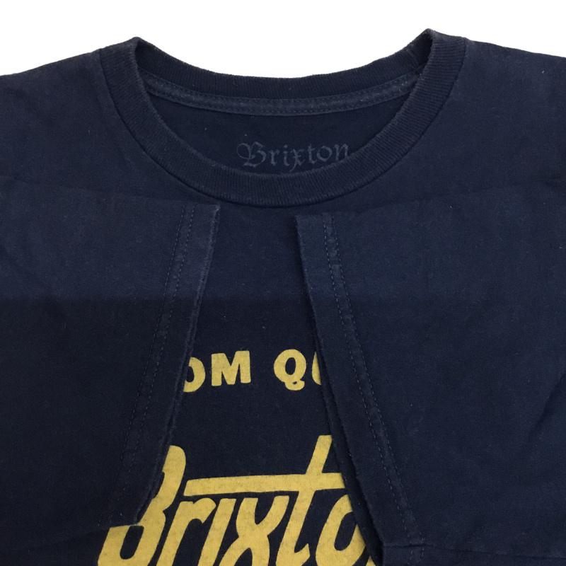 ブリクストン BRIXTON Tシャツ 半袖 M ロゴ、文字 X プリント 紺 / ネイビー / メンズ USED 古着 中古 10075067