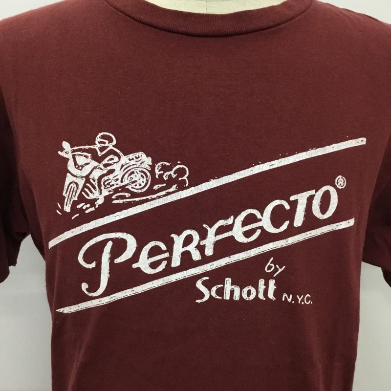 ショット schott Tシャツ 半袖 L プリント えんじ / ワインレッド / メンズ USED 古着 中古 10075068