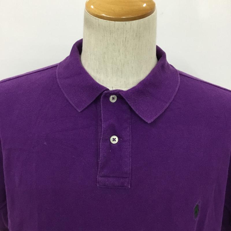 ポロラルフローレン POLO RALPH LAUREN ポロシャツ 半袖 XL 無地 紫 / パープル / メンズ USED 古着 中古 10075074