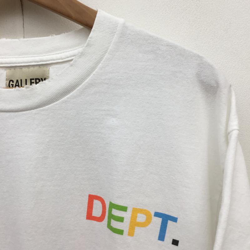 ユーズドクロージング used clothes Tシャツ 半袖 GALLERY DEPT ギャラリーデプト BEVERLY HILLS TEE ダメージ加工 タグ付 M ロゴ、文字 白 / ホワイト / メンズ USED 古着 中古 10075149