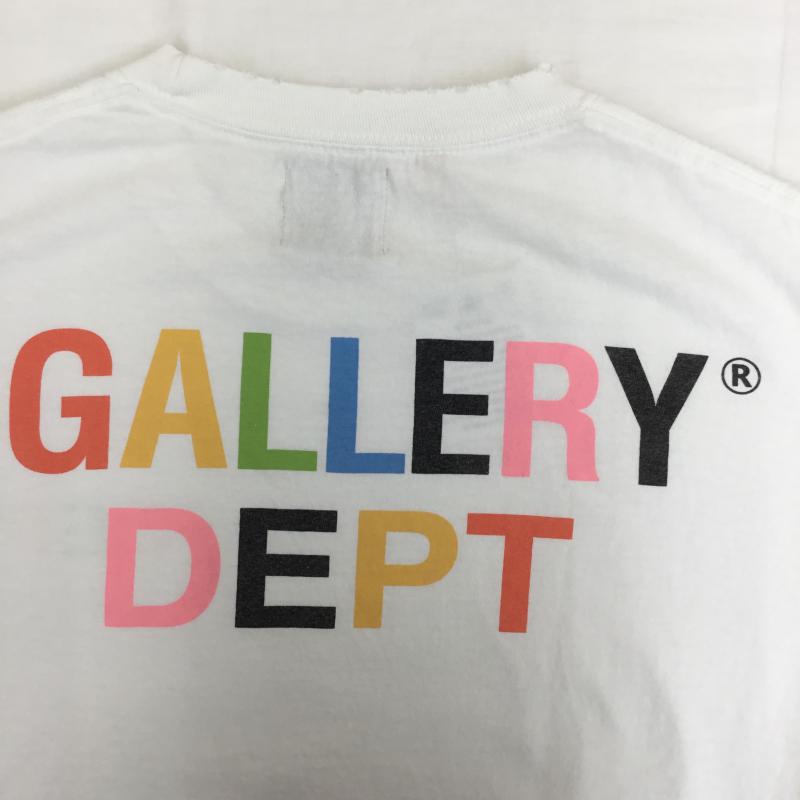 ユーズドクロージング used clothes Tシャツ 半袖 GALLERY DEPT ギャラリーデプト BEVERLY HILLS TEE ダメージ加工 タグ付 M ロゴ、文字 白 / ホワイト / メンズ USED 古着 中古 10075149