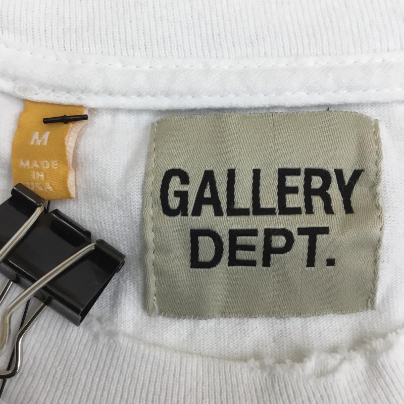 ユーズドクロージング used clothes Tシャツ 半袖 GALLERY DEPT ギャラリーデプト BEVERLY HILLS TEE ダメージ加工 タグ付 M ロゴ、文字 白 / ホワイト / メンズ USED 古着 中古 10075149