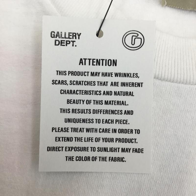 ユーズドクロージング used clothes Tシャツ 半袖 GALLERY DEPT ギャラリーデプト BEVERLY HILLS TEE ダメージ加工 タグ付 M ロゴ、文字 白 / ホワイト / メンズ USED 古着 中古 10075149