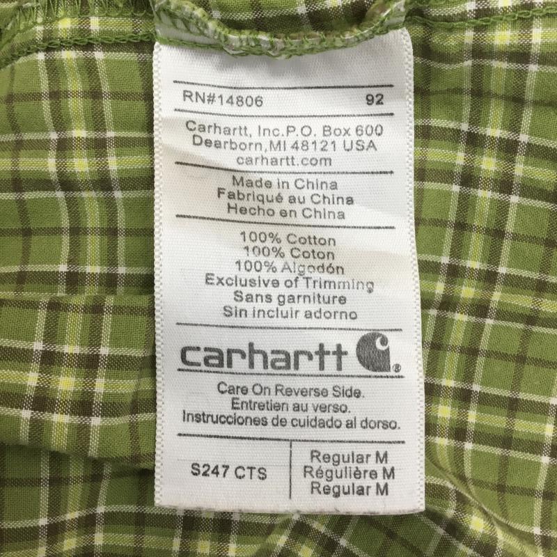 カーハート Carhartt シャツ、ブラウス 長袖 M チェック 黄緑 / イエローグリーン / メンズ USED 古着 中古 10075156