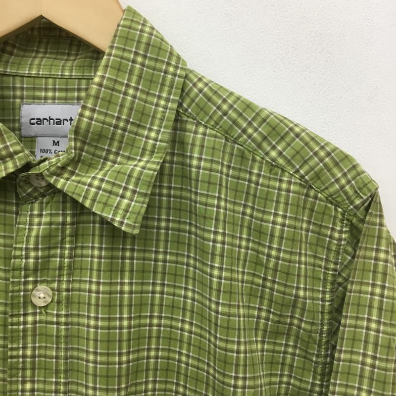 カーハート Carhartt シャツ、ブラウス 長袖 M チェック 黄緑 / イエローグリーン / メンズ USED 古着 中古 10075156