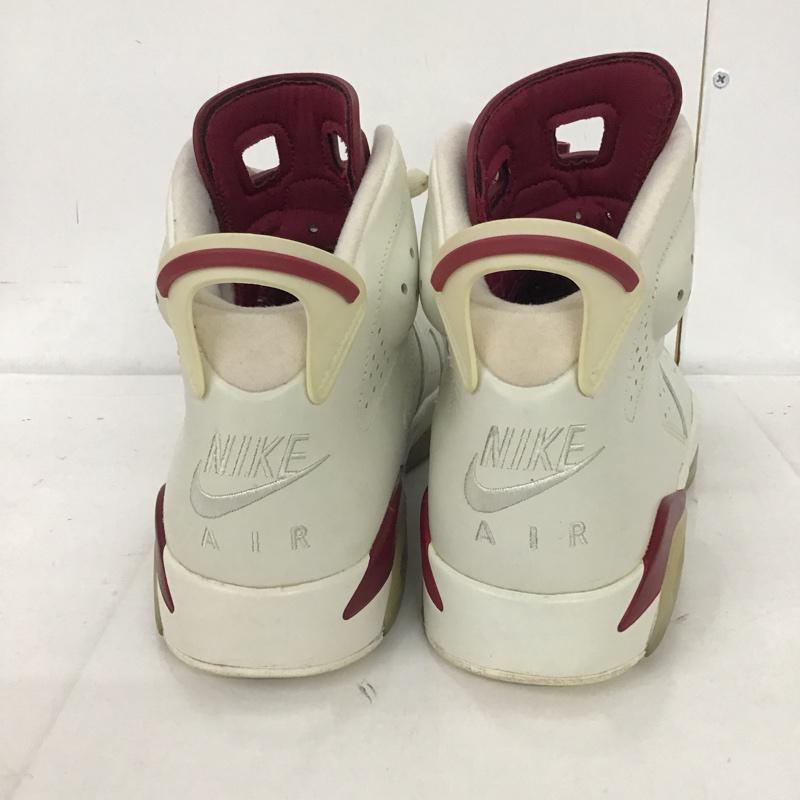 ナイキ NIKE スニーカー スニーカー 384664 116 AIR JORDAN 6 RETRO MAROON 28.5cm 箱有 28.5cm ロゴ、文字 白 / ホワイト / X えんじ / ワインレッド / メンズ USED 古着 中古 10075187
