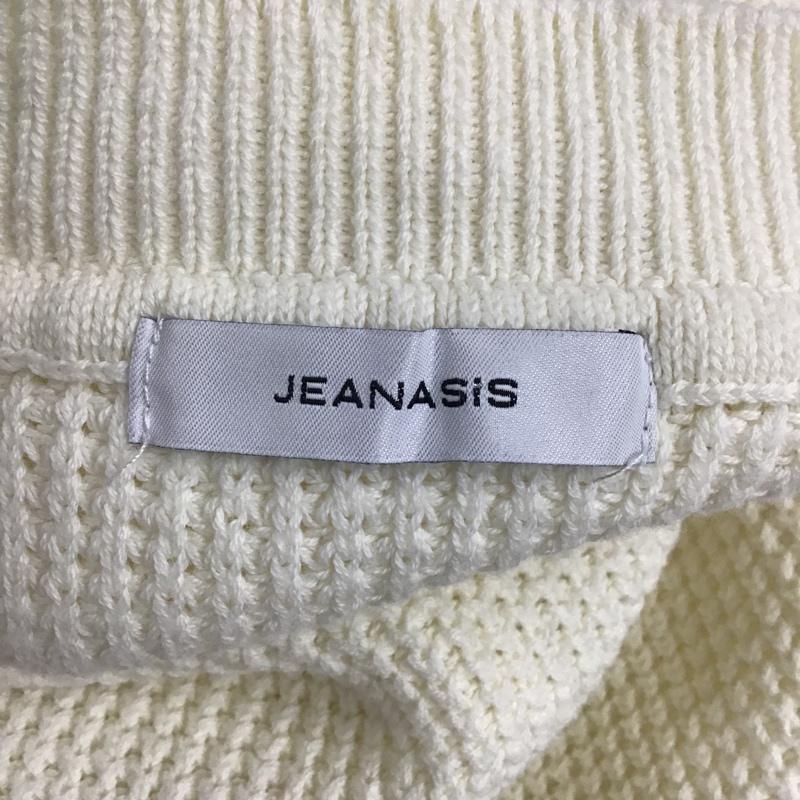 ジーナシス JEANASIS ニット、セーター 長袖 JS063086TP FREE 無地 白 / ホワイト / レディース USED 古着 中古 10075296