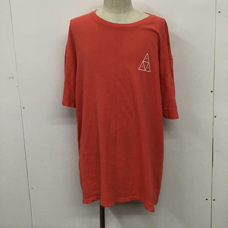 ハフ HUF Tシャツ 半袖 XL 無地 X ロゴ、文字 桃 / ピンク / メンズ USED 古着 中古 10075311