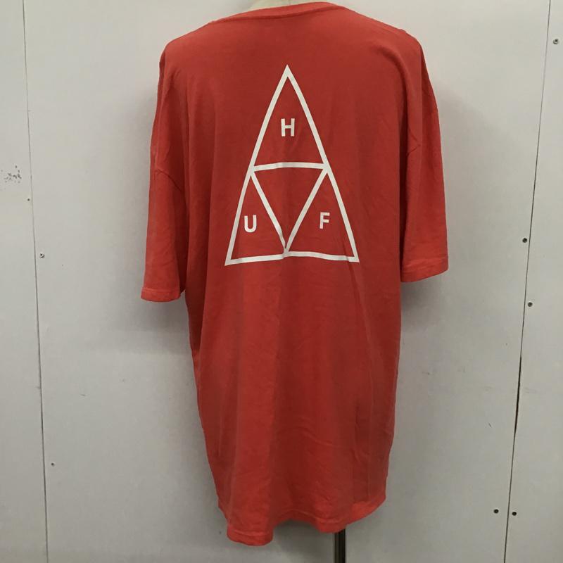 ハフ HUF Tシャツ 半袖 XL 無地 X ロゴ、文字 桃 / ピンク / メンズ USED 古着 中古 10075311
