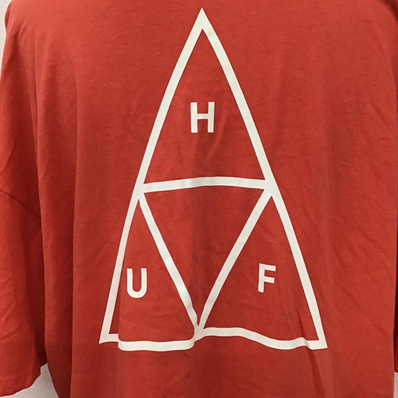 ハフ HUF Tシャツ 半袖 XL 無地 X ロゴ、文字 桃 / ピンク / メンズ USED 古着 中古 10075311