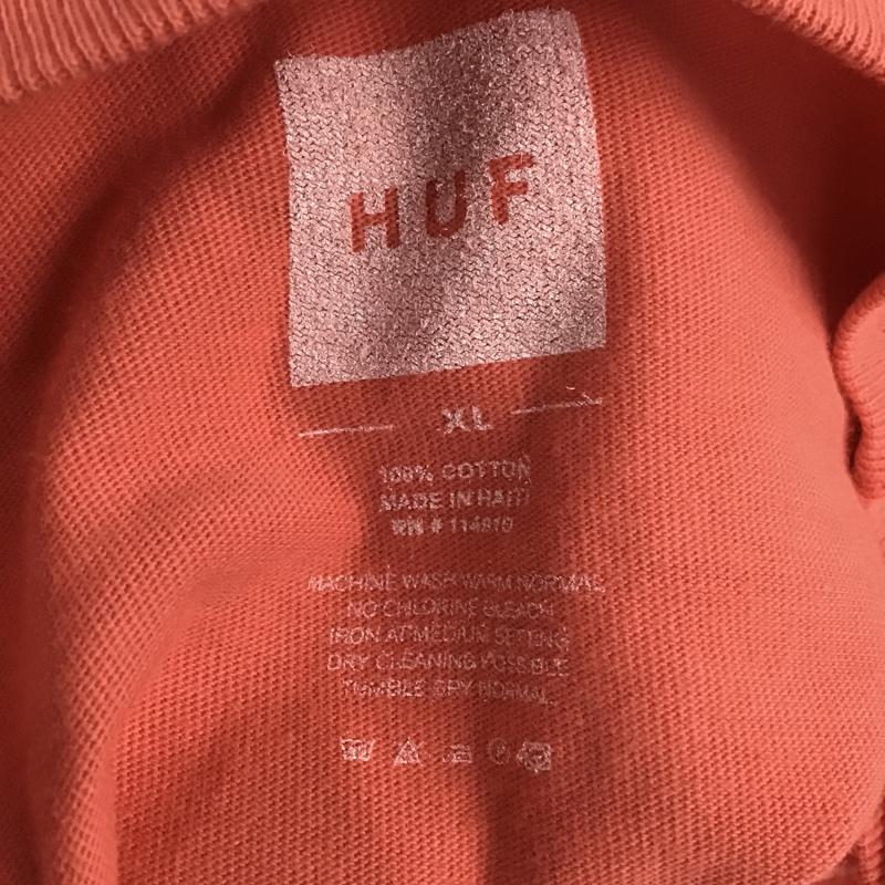 ハフ HUF Tシャツ 半袖 XL 無地 X ロゴ、文字 桃 / ピンク / メンズ USED 古着 中古 10075311