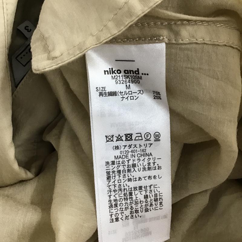 ニコアンド niko and... コート トレンチコート 薄手トレンチ M 無地 ベージュ / ベージュ / レディース USED 古着 中古 10075382