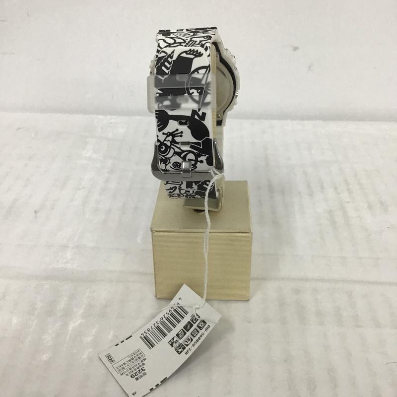 ジーショック G-SHOCK 腕時計 デジタル DW5600GU G-UNIVERSE 箱有 総柄 白 / ホワイト / X 黒 / ブラック / メンズ USED 古着 中古 10075421