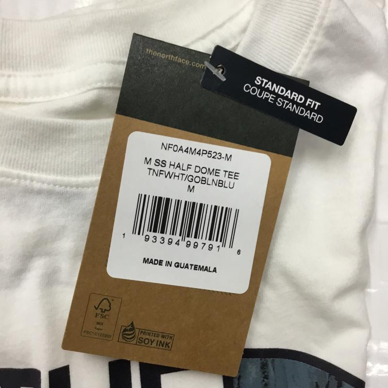 ザノースフェイス THE NORTH FACE Tシャツ 半袖 NF0A4M4P523 タグ付 M ロゴ、文字 X プリント 白 / ホワイト / メンズ USED 古着 中古 10075507