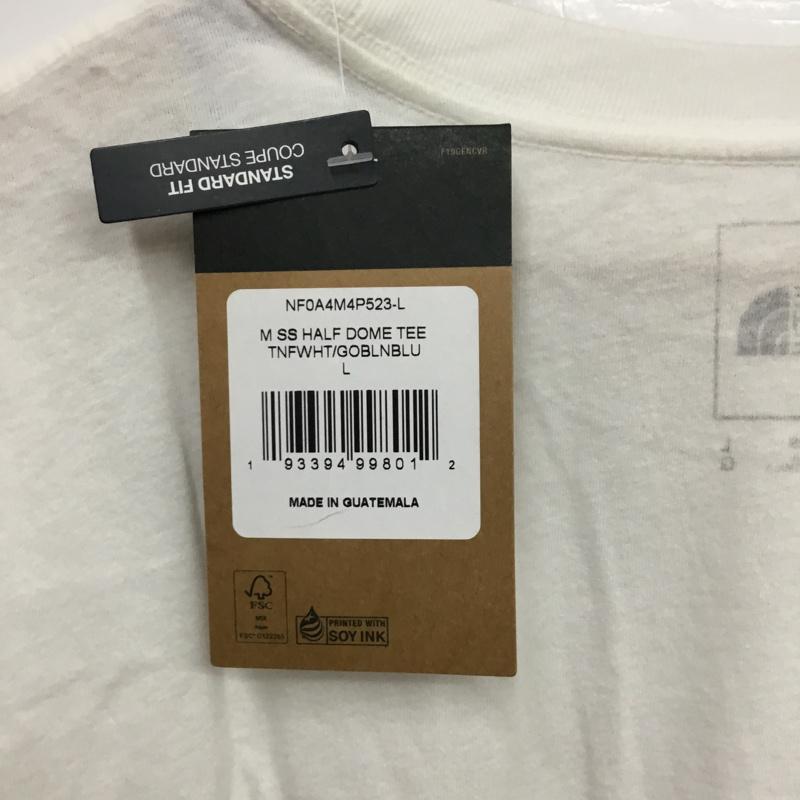 ザノースフェイス THE NORTH FACE Tシャツ 半袖 NF0A4M4P523 タグ付 L ロゴ、文字 X プリント 白 / ホワイト / メンズ USED 古着 中古 10075530