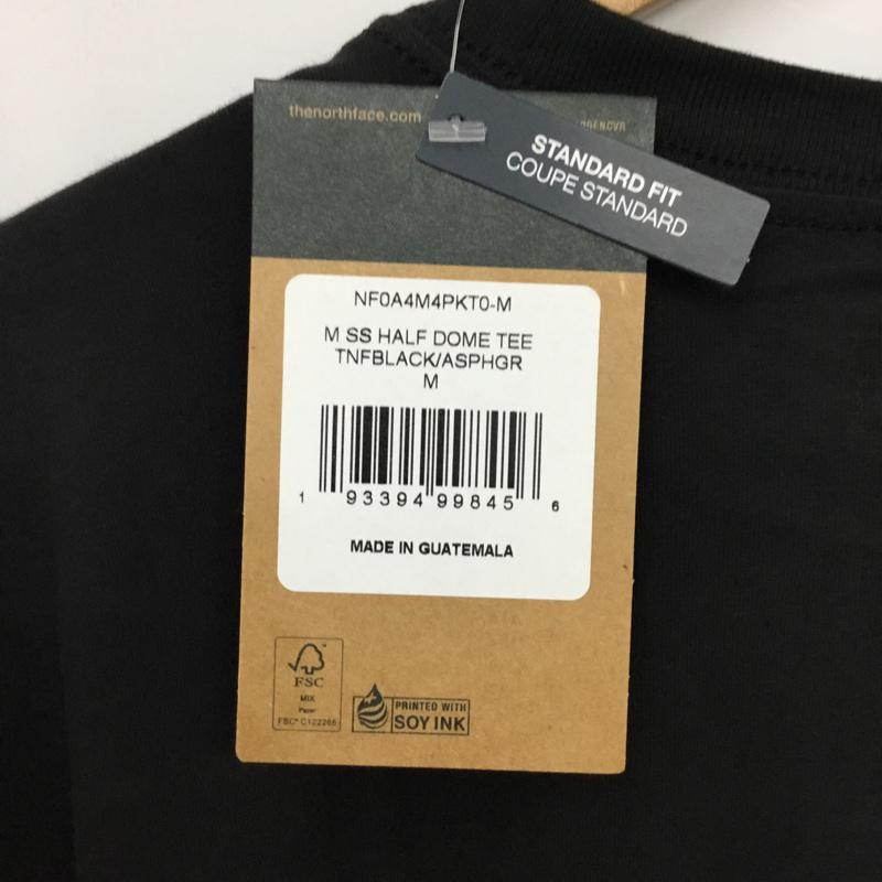 ザノースフェイス THE NORTH FACE Tシャツ 半袖 NF0A4M4PKT0 タグ付 M ロゴ、文字 X プリント 黒 / ブラック / メンズ USED 古着 中古 10075540