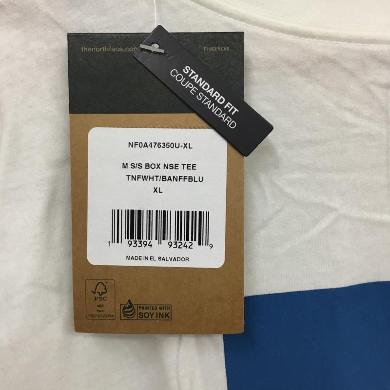 ザノースフェイス THE NORTH FACE Tシャツ 半袖 NF0A476350U タグ付 XL ロゴ、文字 X プリント 白 / ホワイト / メンズ USED 古着 中古 10075561