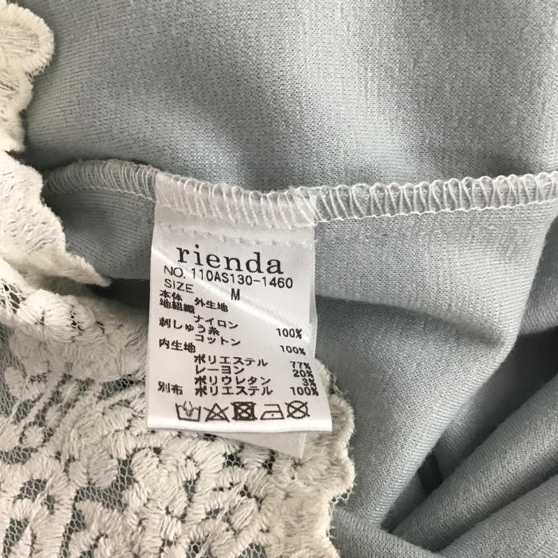 リエンダ rienda ワンピース ミニスカート 110AS130-1460 エンブロイドオフショルキャミOP タグ付き M レース柄 白 / ホワイト / X 水色 / ライトブルー / レディース USED 古着 中古 10075572