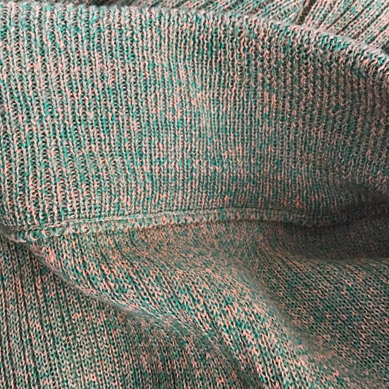 古着 USED ボトムス ボトムス リブ ニットパンツ 裾スリット FREE 橙 / オレンジ / X 緑 / グリーン / レディース USED 古着 中古 10075580