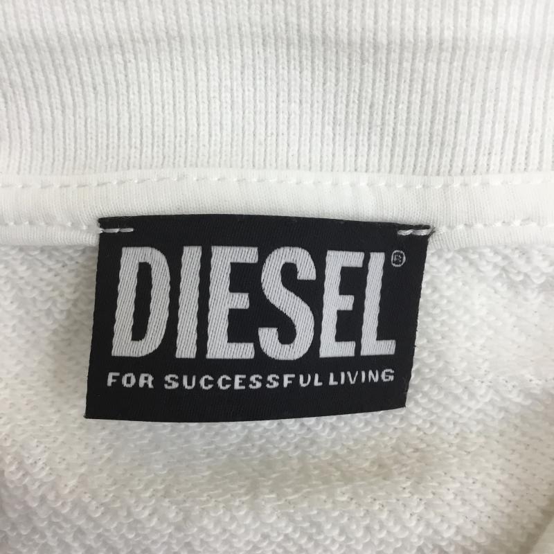 ディーゼル DIESEL シャツ、ブラウス 半袖 ベースボールシャツ スウェット シャツ タグ付 M ロゴ、文字 白 / ホワイト / メンズ USED 古着 中古 10075717