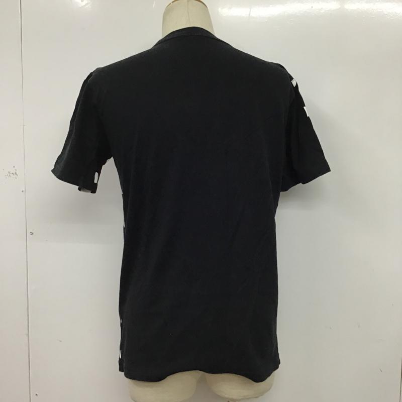 トミー TOMMY Tシャツ 半袖 クルーネック プリント M ドット 白 / ホワイト / X 黒 / ブラック / メンズ USED 古着 中古 10075722