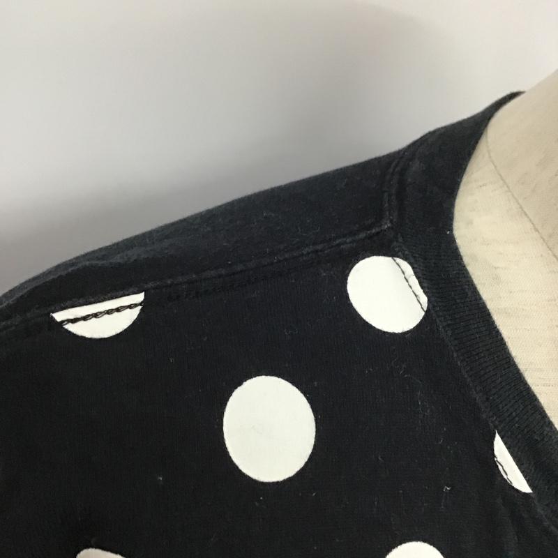 トミー TOMMY Tシャツ 半袖 クルーネック プリント M ドット 白 / ホワイト / X 黒 / ブラック / メンズ USED 古着 中古 10075722