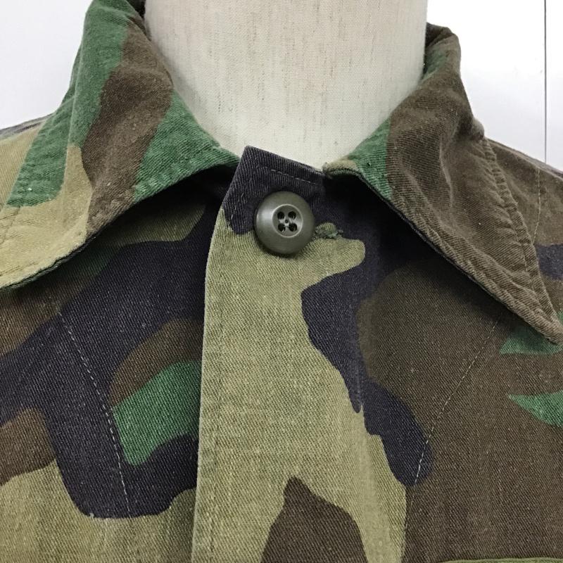 古着 USED シャツ、ブラウス 長袖 ミリタリーシャツ ワッペン S カモフラージュ柄・迷彩 黒 / ブラック / X ダークブラウン / ダークブラウン / X カーキ / カーキ / X ベージュ / ベージュ / メンズ USED 古着 中古 10075742